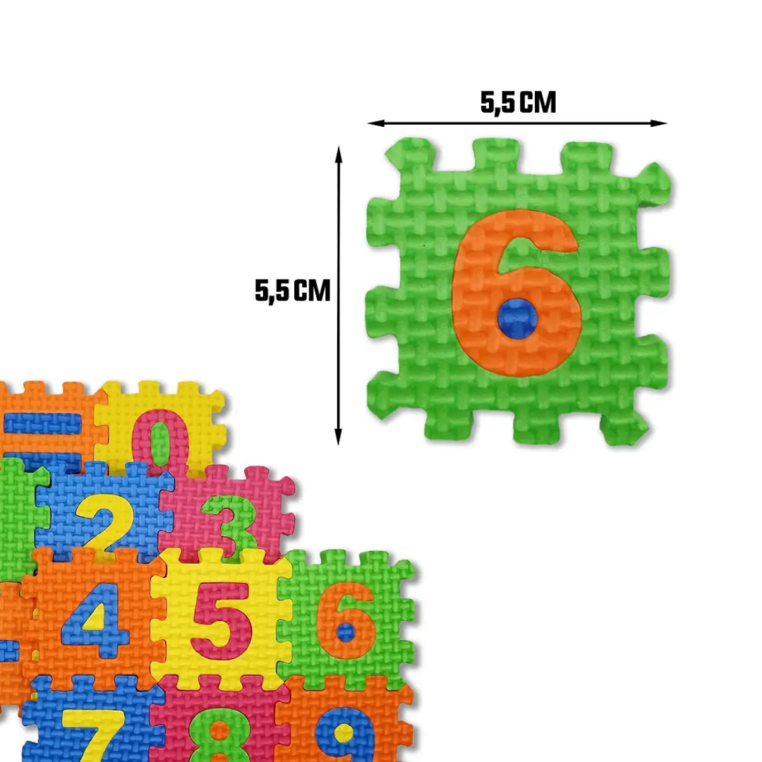 Brinquedo Infantil Didático de EVA Monta/Monta - Quebra Cabeça 3D - Numerais - Image 3