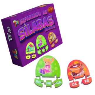 Brinquedo Infantil Didático Quebra Cabeça 3D - Sílabas