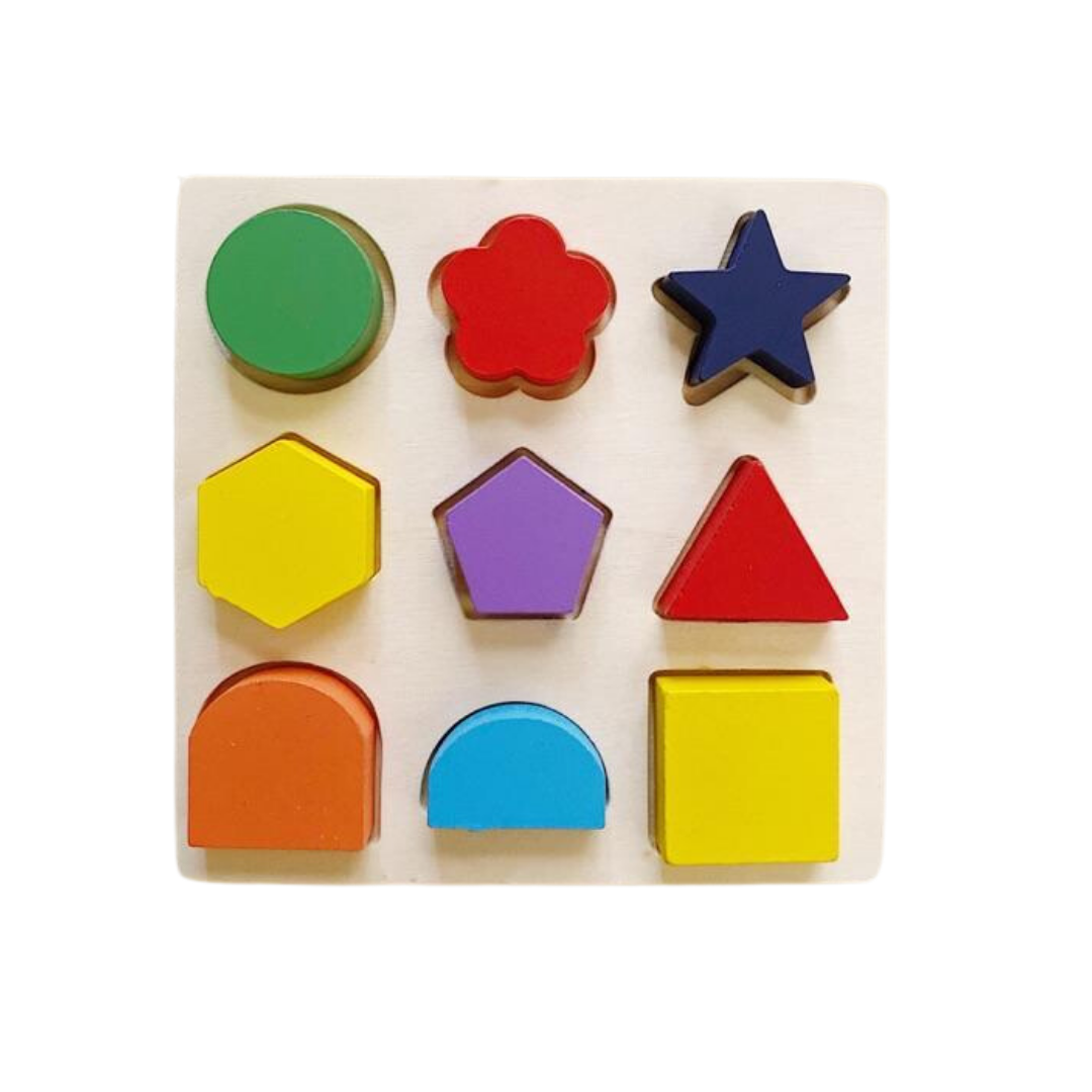 Brinquedo Infantil Didático Quebra Cabeça 3D Formas Geométricas