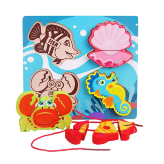 Atividade Quebra Cabeça e Encordamento de Madeira (Fundo do Mar)