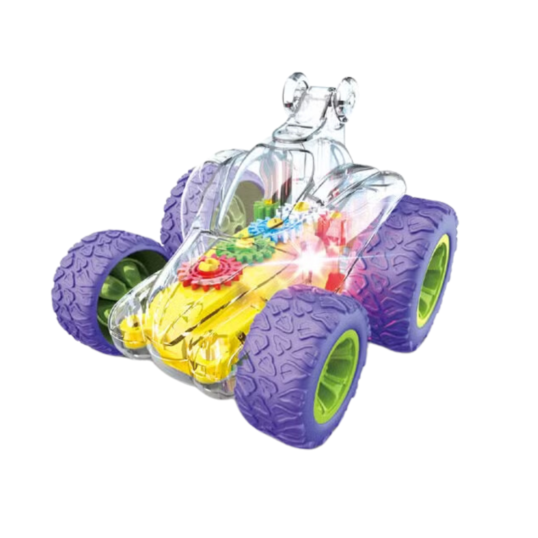 Carrinho de Tração com Engrenagens e LED Vibrante