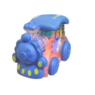 Trenzinho Infantil com Engrenagem - Azul/Rosê