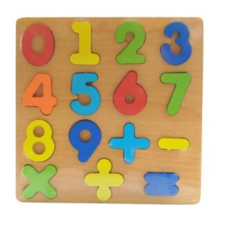 Brinquedo Educativo em Madeira Alfabeto Números 0 a 9